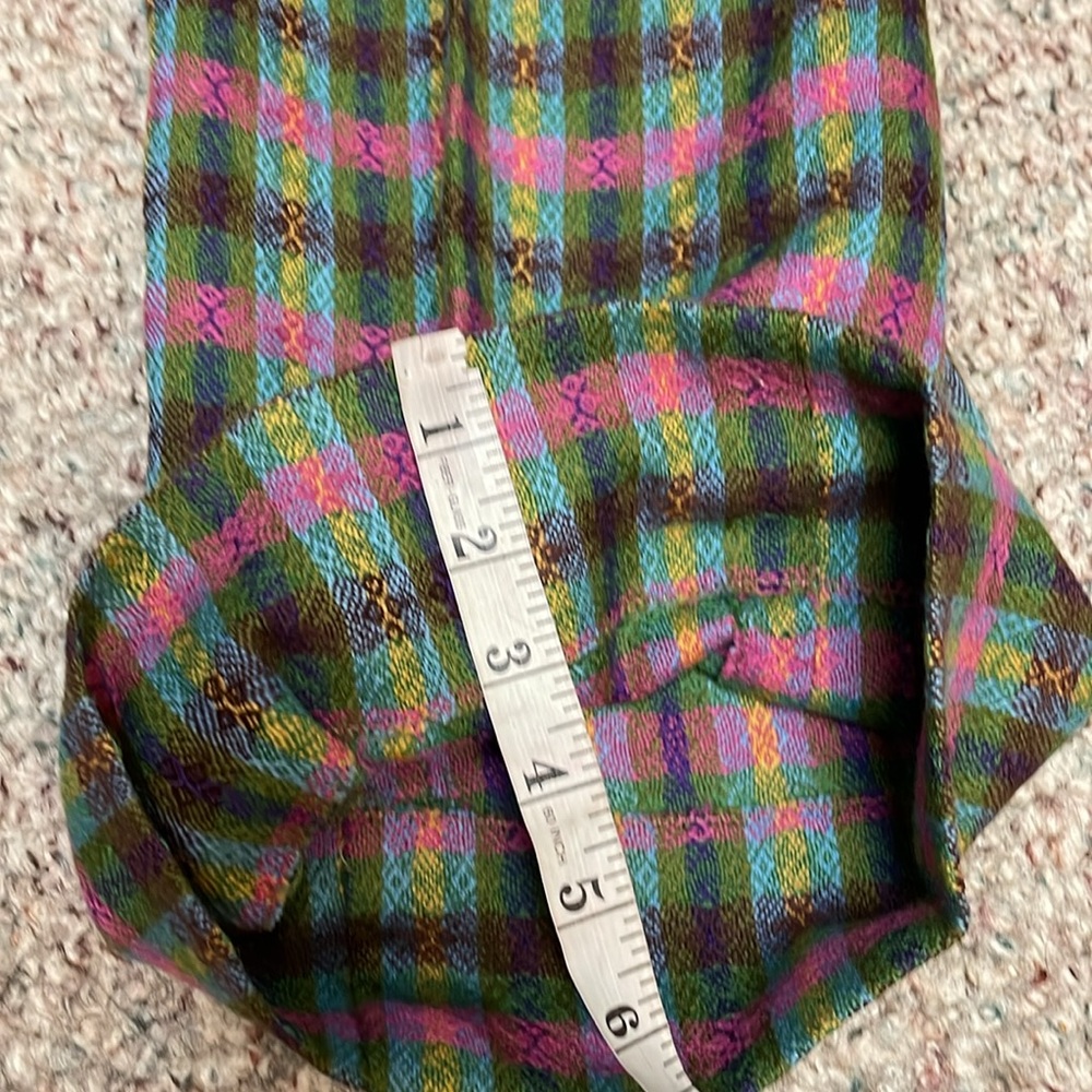 Vintage 60s/70s wool plaid suit - blazer and wide leg high rise pants - Picture 11 of 13